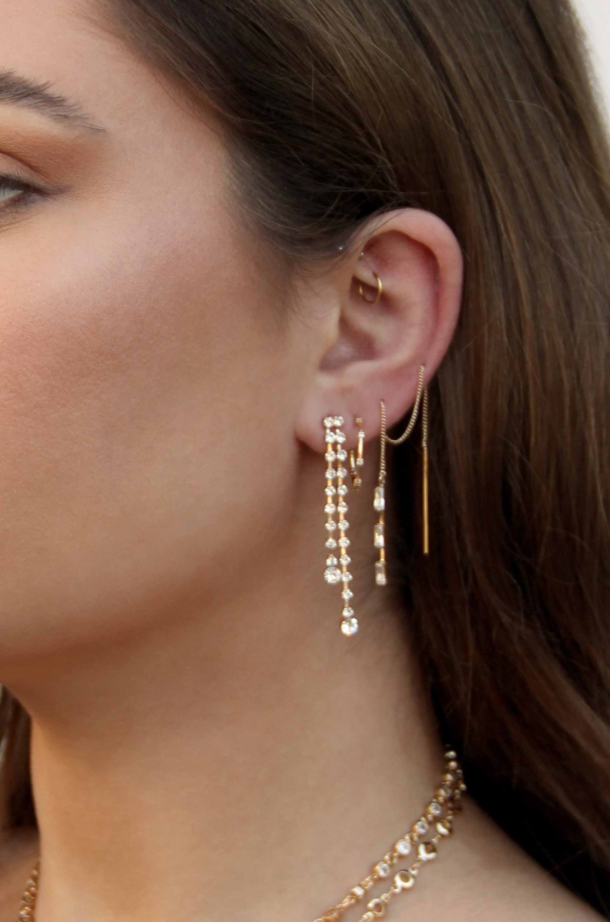 Crystal Sun Shower Dangle Earrings - Clear Crystals | Ettika