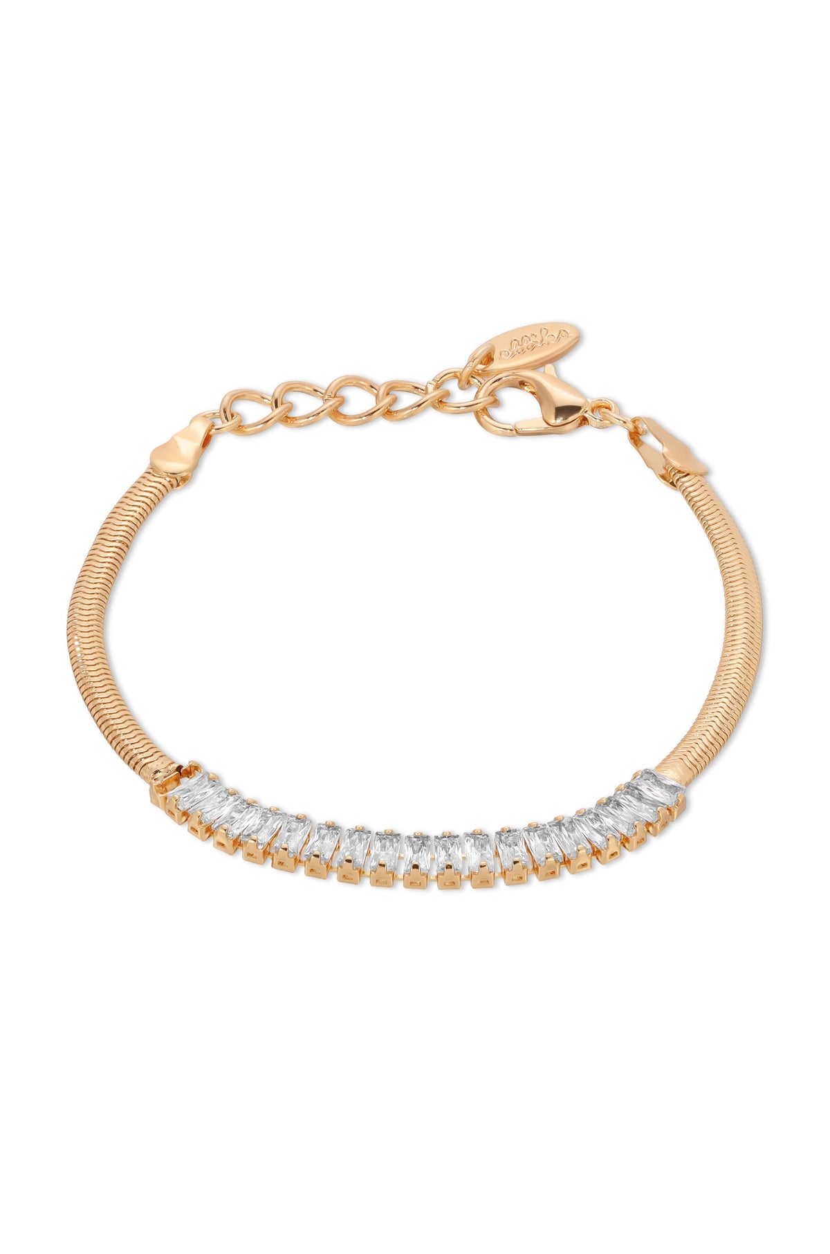 Links and Shine Bracelet Set of 2 - Clear Crystal with 18k Gold Plating | Ettika