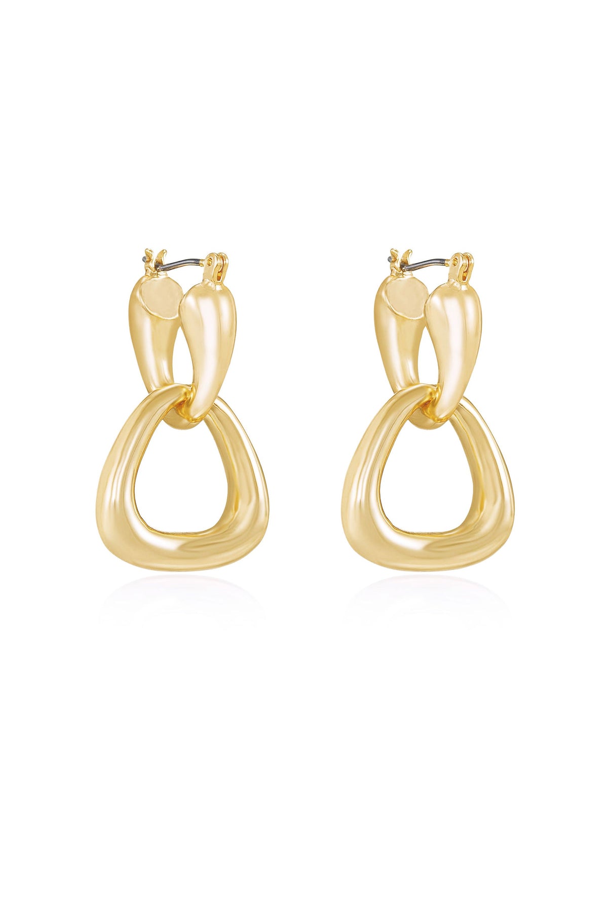 Baby Double Dangle Hoop Earrings - 18k Gold Plated | Ettika
