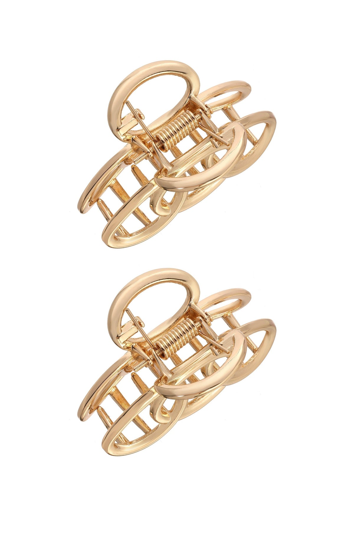 Keep It Simple Gold Hair Clip Set - Gold Tone | Ettika