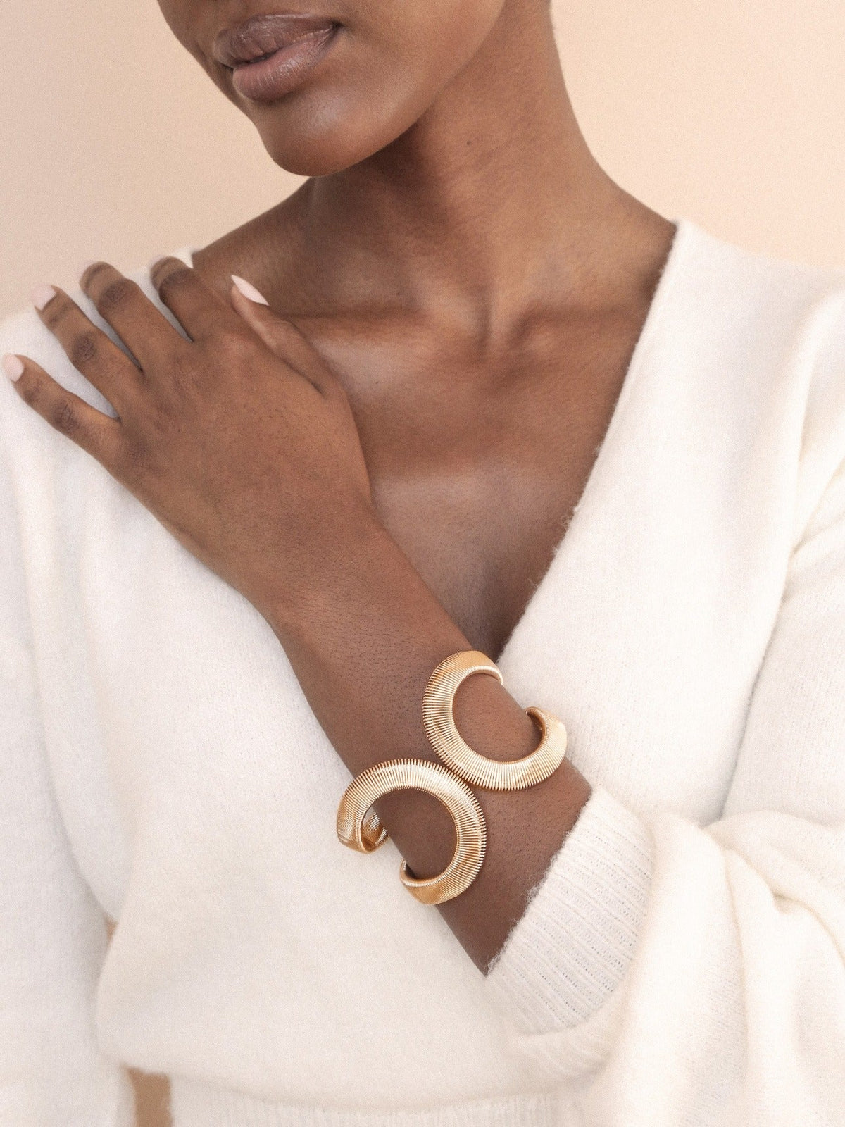 Abstract Flex Cuff - 18k Gold Plated | Ettika