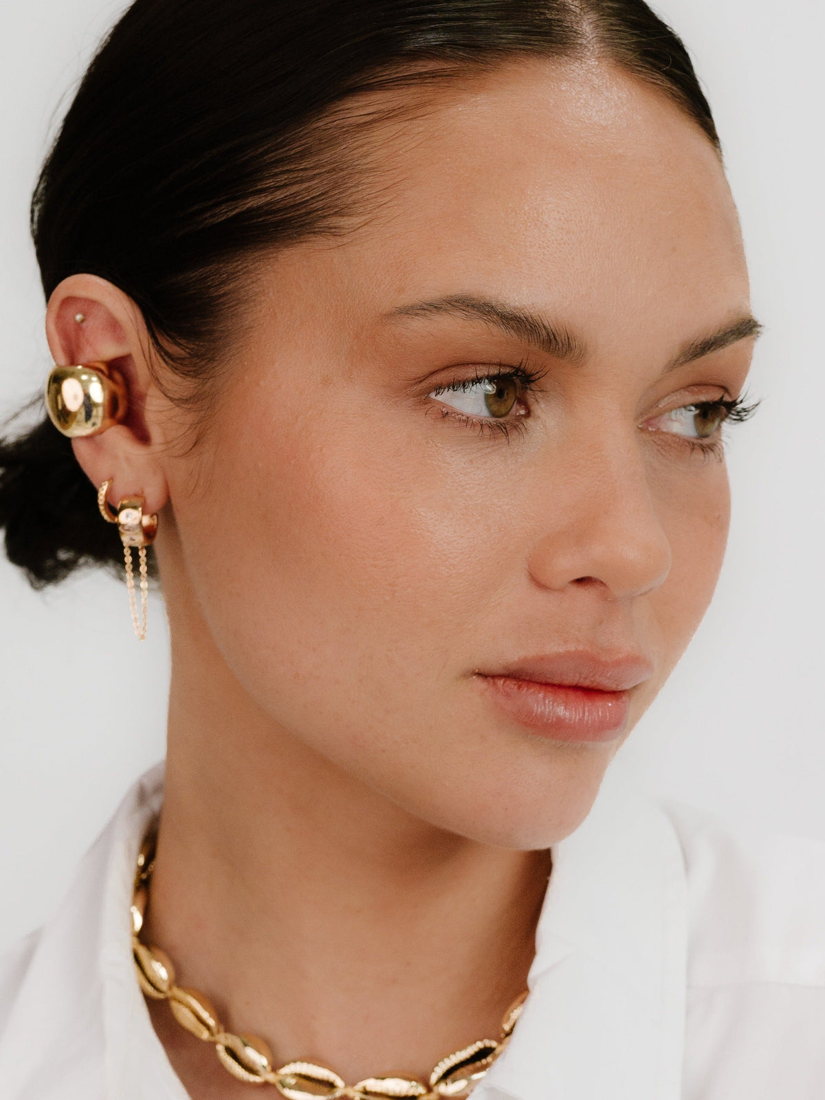 Chunky Metal Ear Cuff - 18k Gold Plated | Ettika