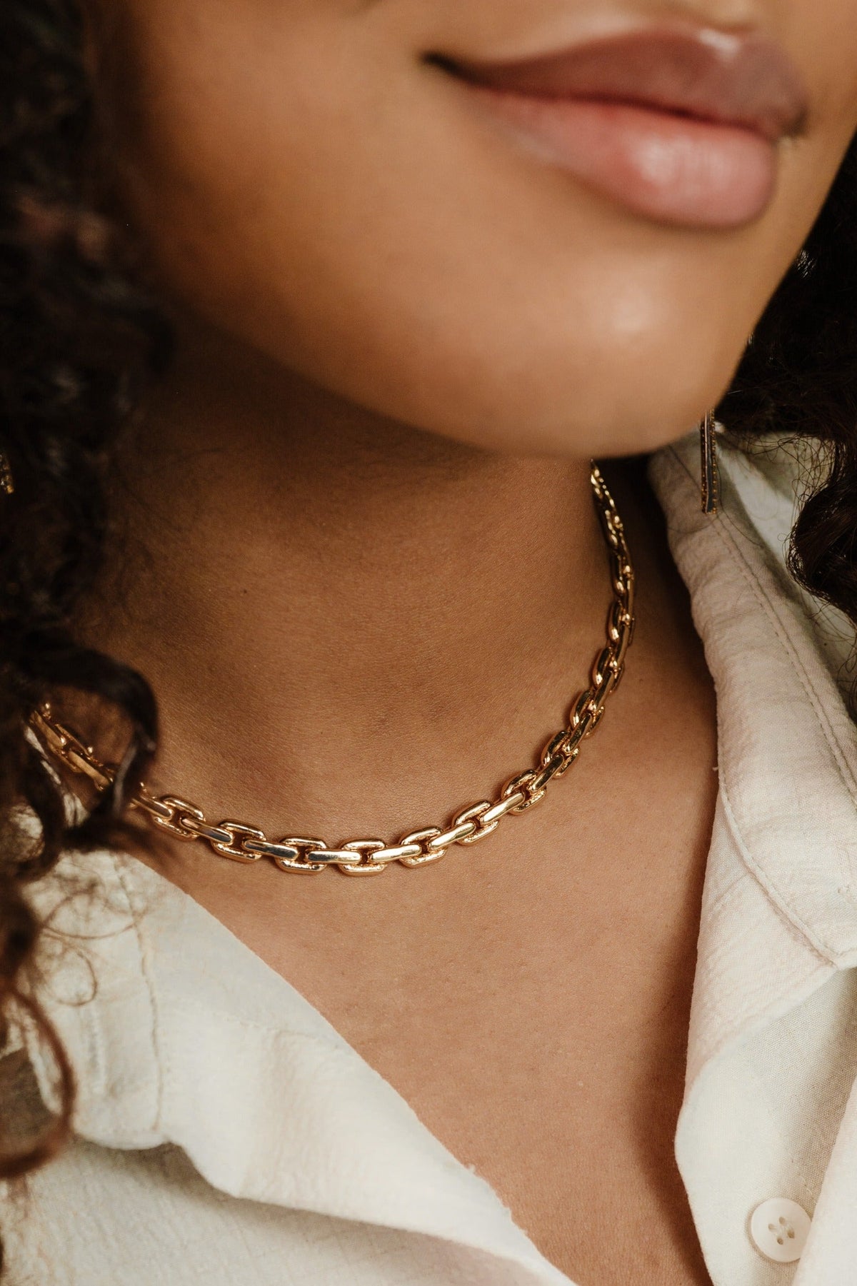 Chunky Chain Link Necklace - 18k Gold Plated | Ettika