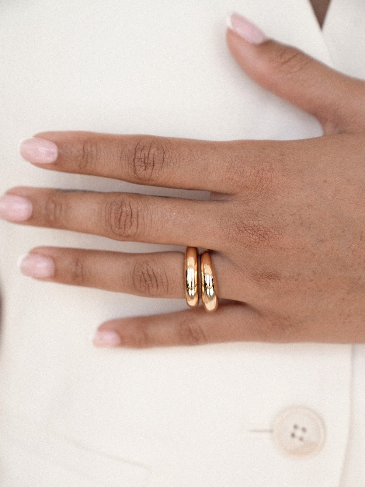 Modern Dome Ring Set - 18k Gold Plated | Ettika