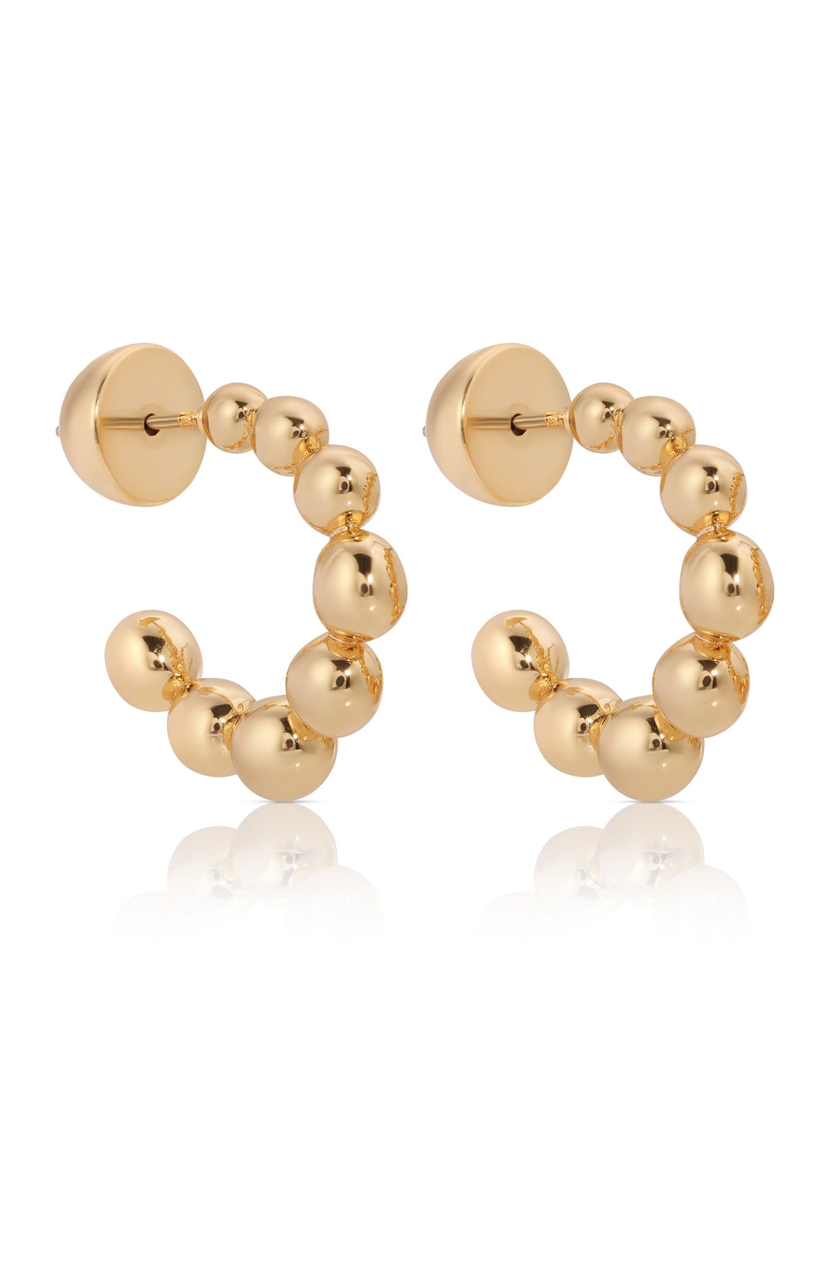 Bubble Huggie Hoops - 18k Gold Plated | Ettika