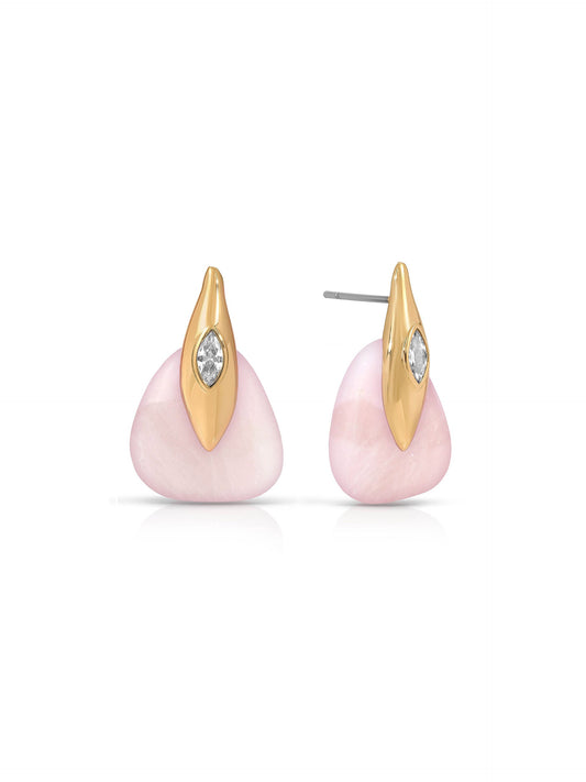 Rose Solstice Earrings - Rose with 18k Gold Plating | Ettika