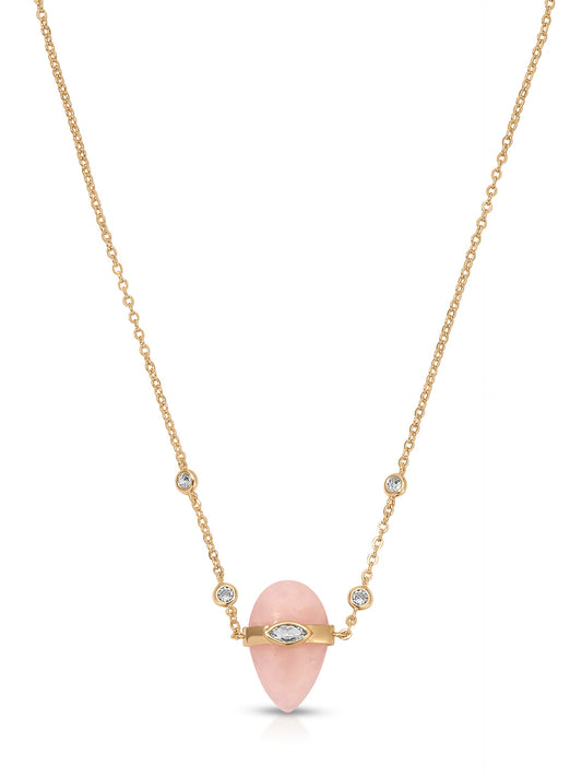 Rose Solstice Necklace - Rose with 18k Gold Plating | Ettika