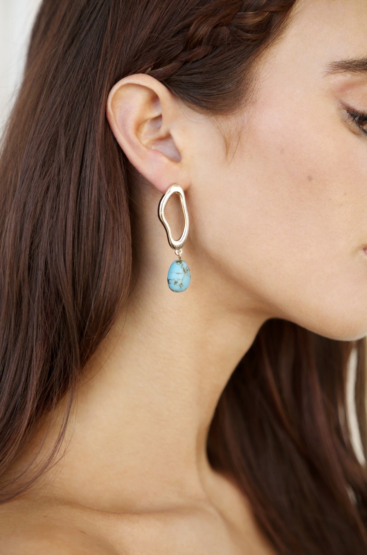 Turquoise Heart Lariat Set | Ettika