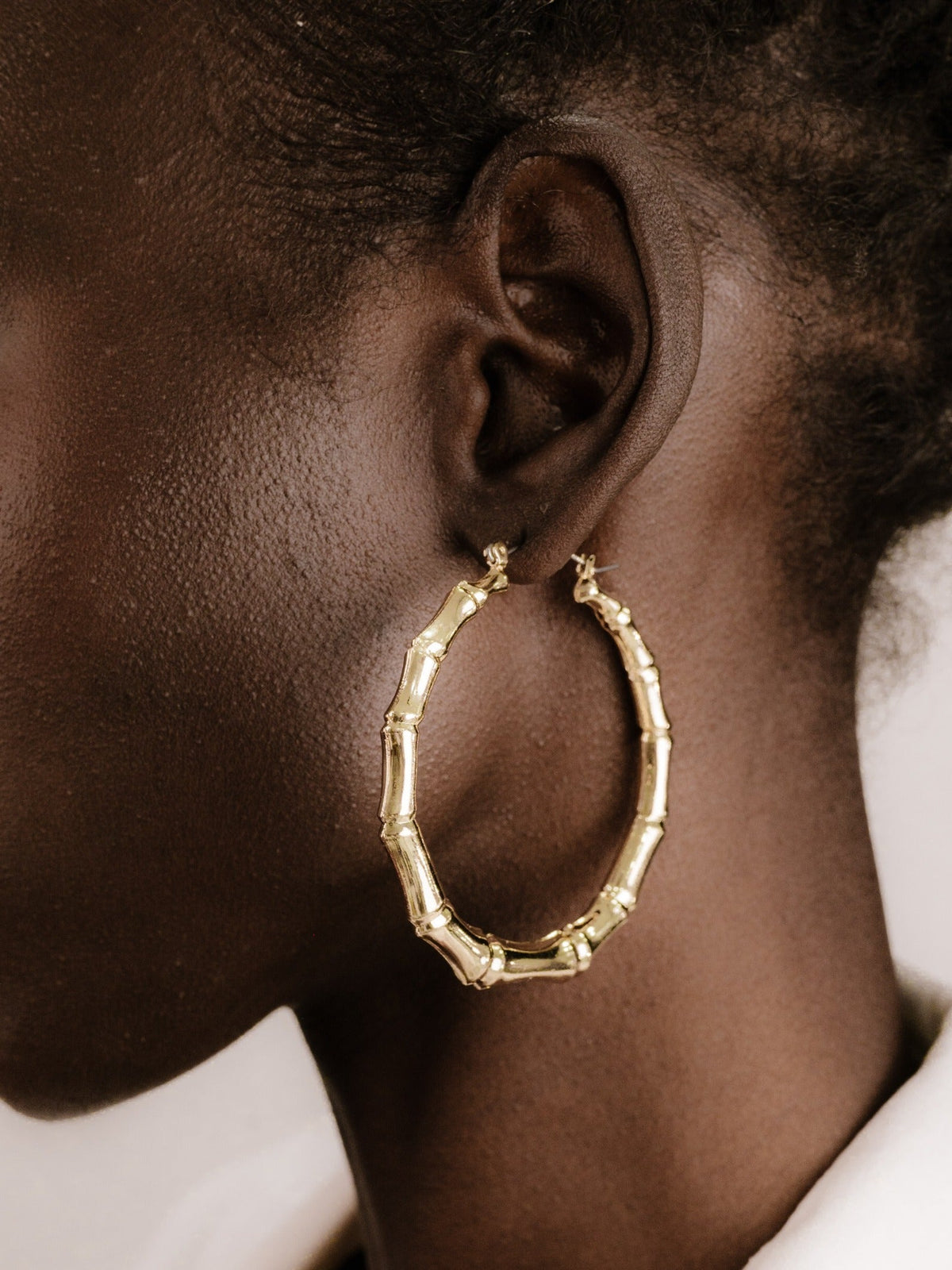 Ettika Jewelry | Bamboo 18kt Gold Plated Hoop Earrings - 18k Gold Plated | Ettika