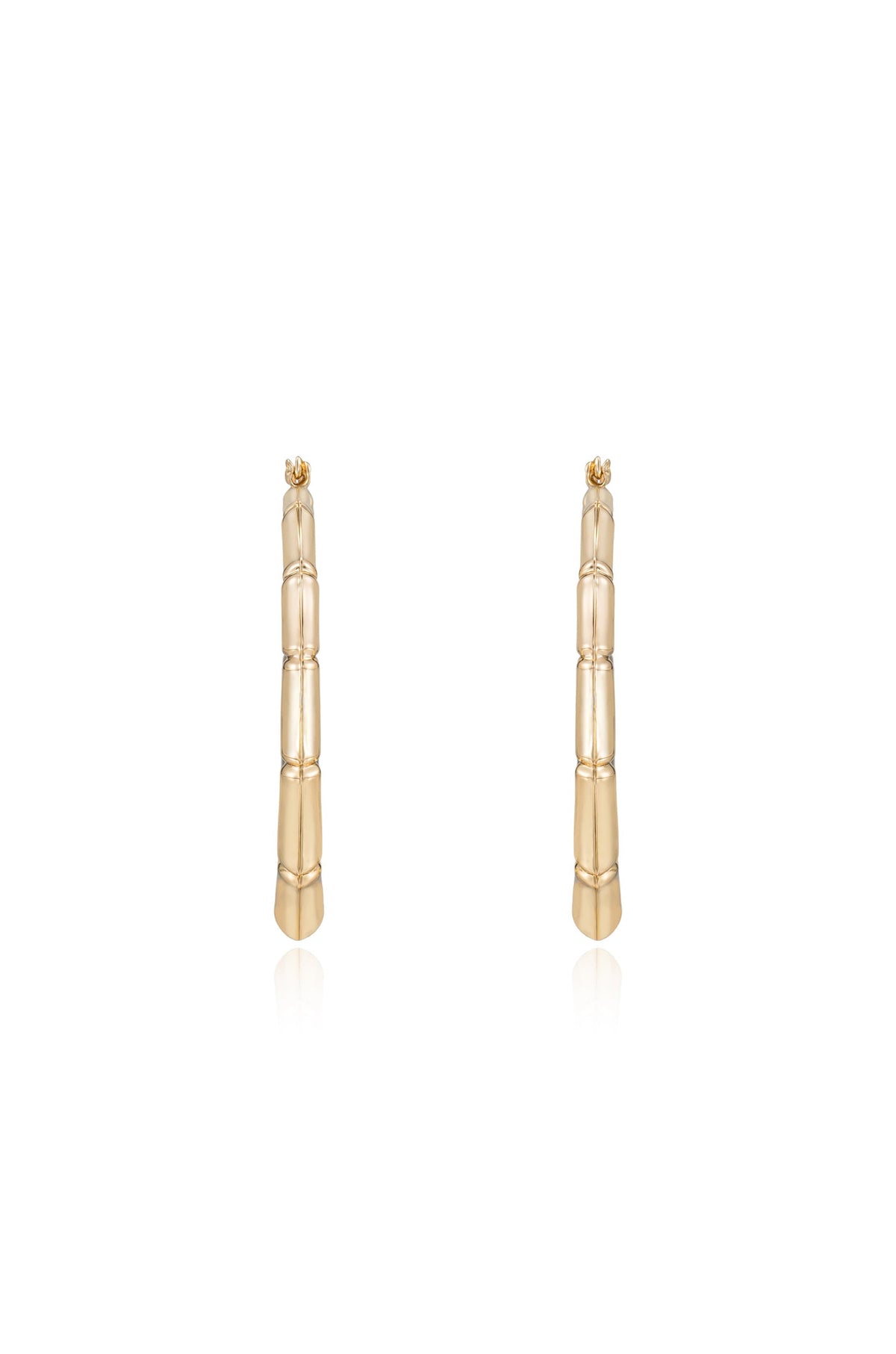 Ettika Jewelry | Bamboo 18kt Gold Plated Hoop Earrings - 18k Gold Plated | Ettika