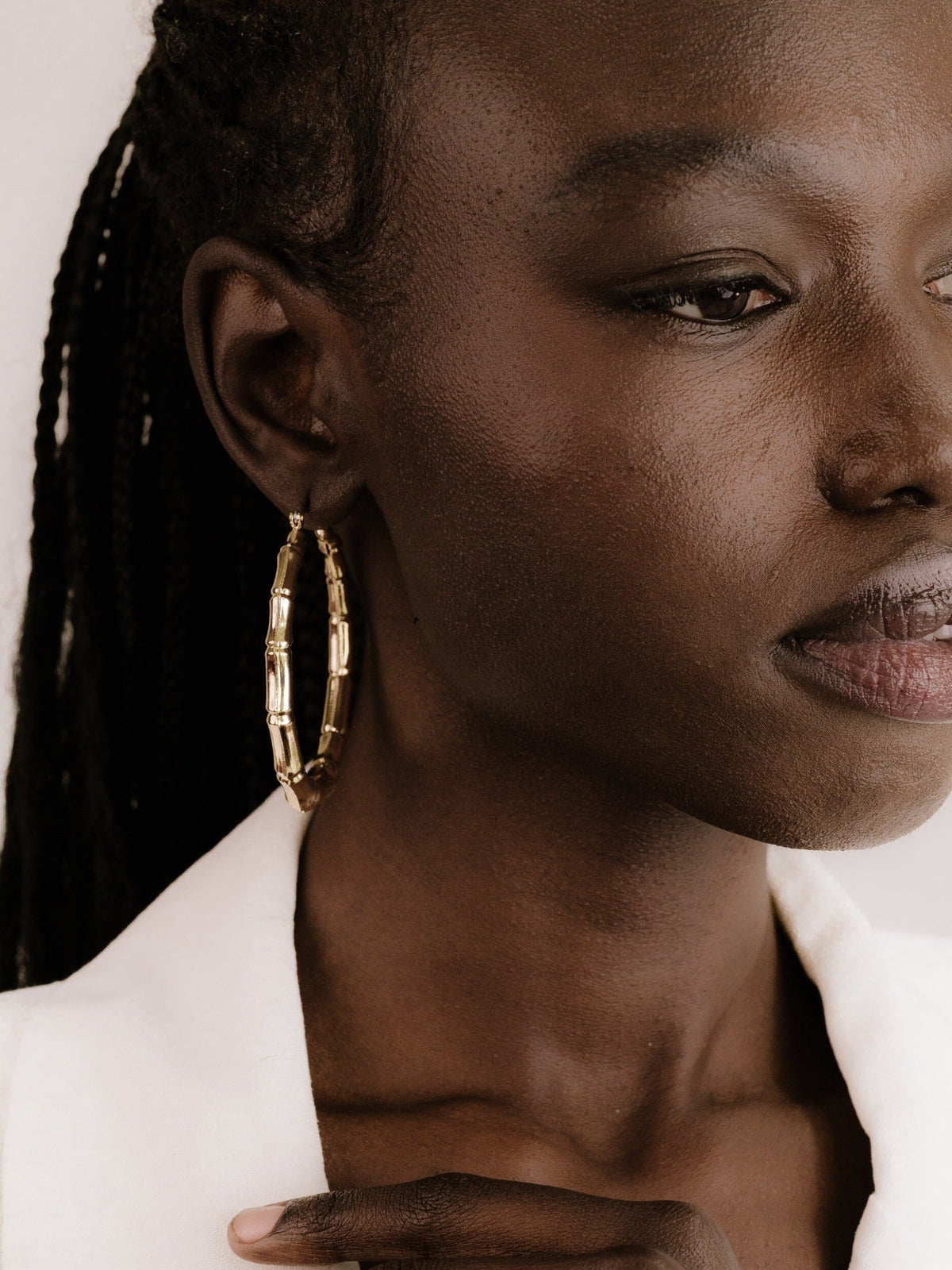 Ettika Jewelry | Bamboo 18kt Gold Plated Hoop Earrings - 18k Gold Plated | Ettika