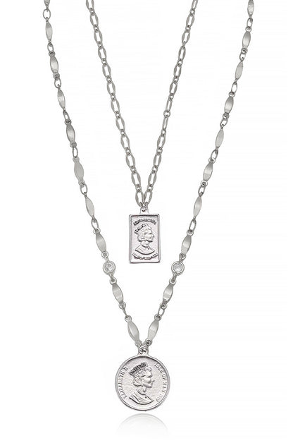 Medallions of Mine Layered Coin Necklace Set | Layered Coin Necklace Set - 18k Gold Plated | Ettika