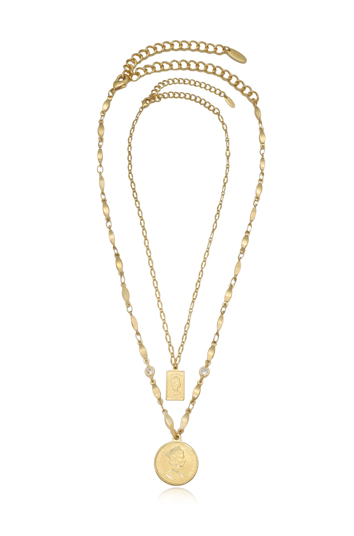 Medallions of Mine Layered Coin Necklace Set | Layered Coin Necklace Set - 18k Gold Plated | Ettika