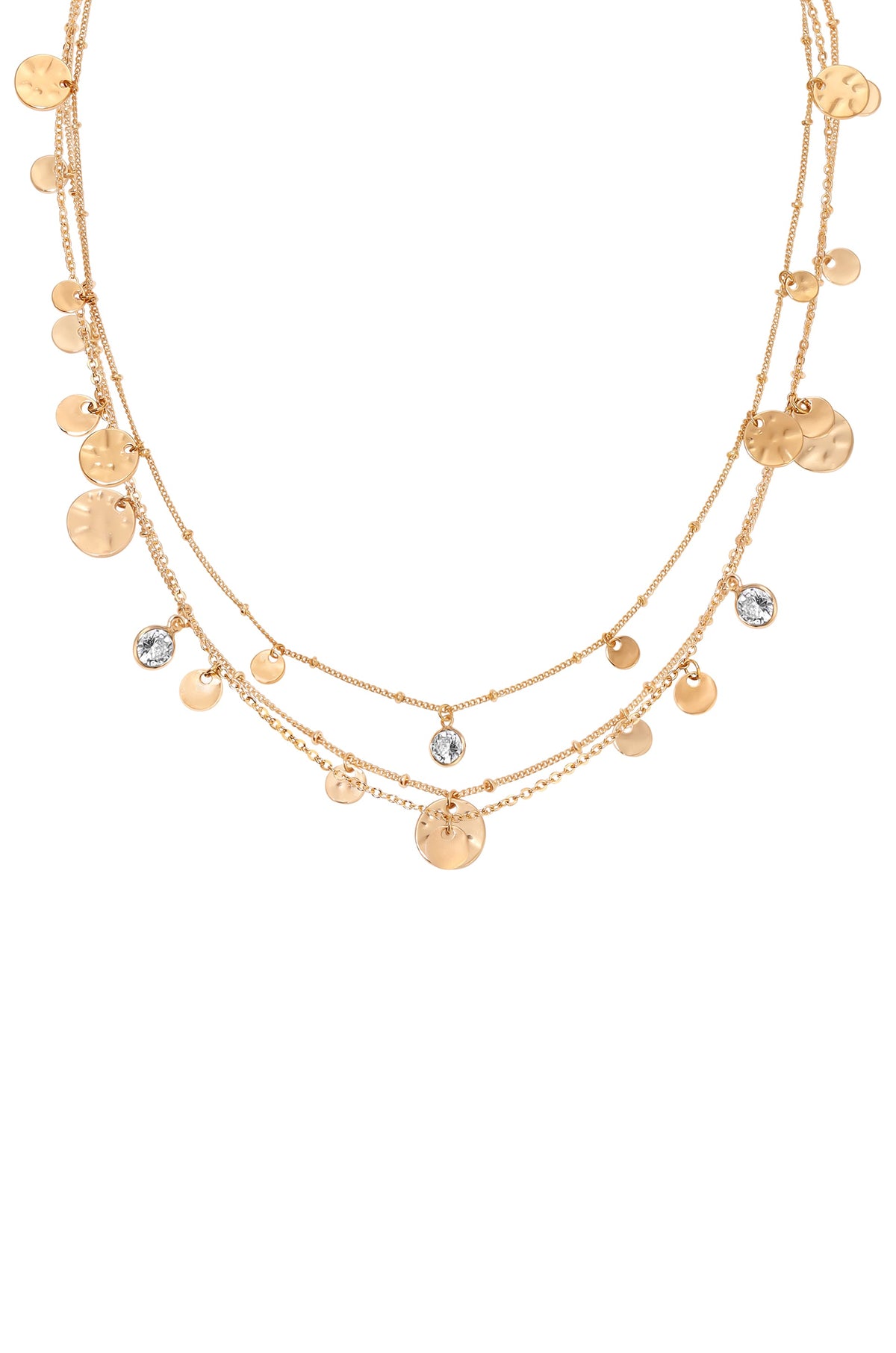 All in Layered Crystal Necklace Set - 18k Gold Plated | Ettika