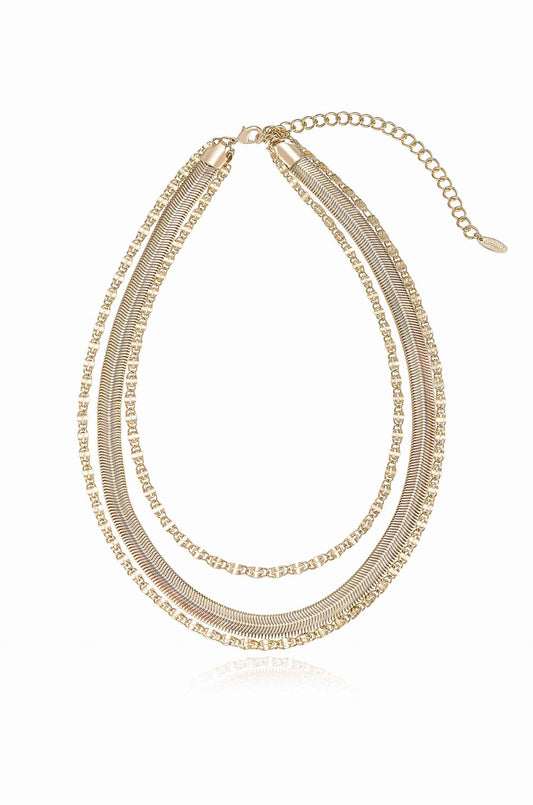 Supreme Mixed Chain Layered Necklace - 18k Gold Plated | Ettika