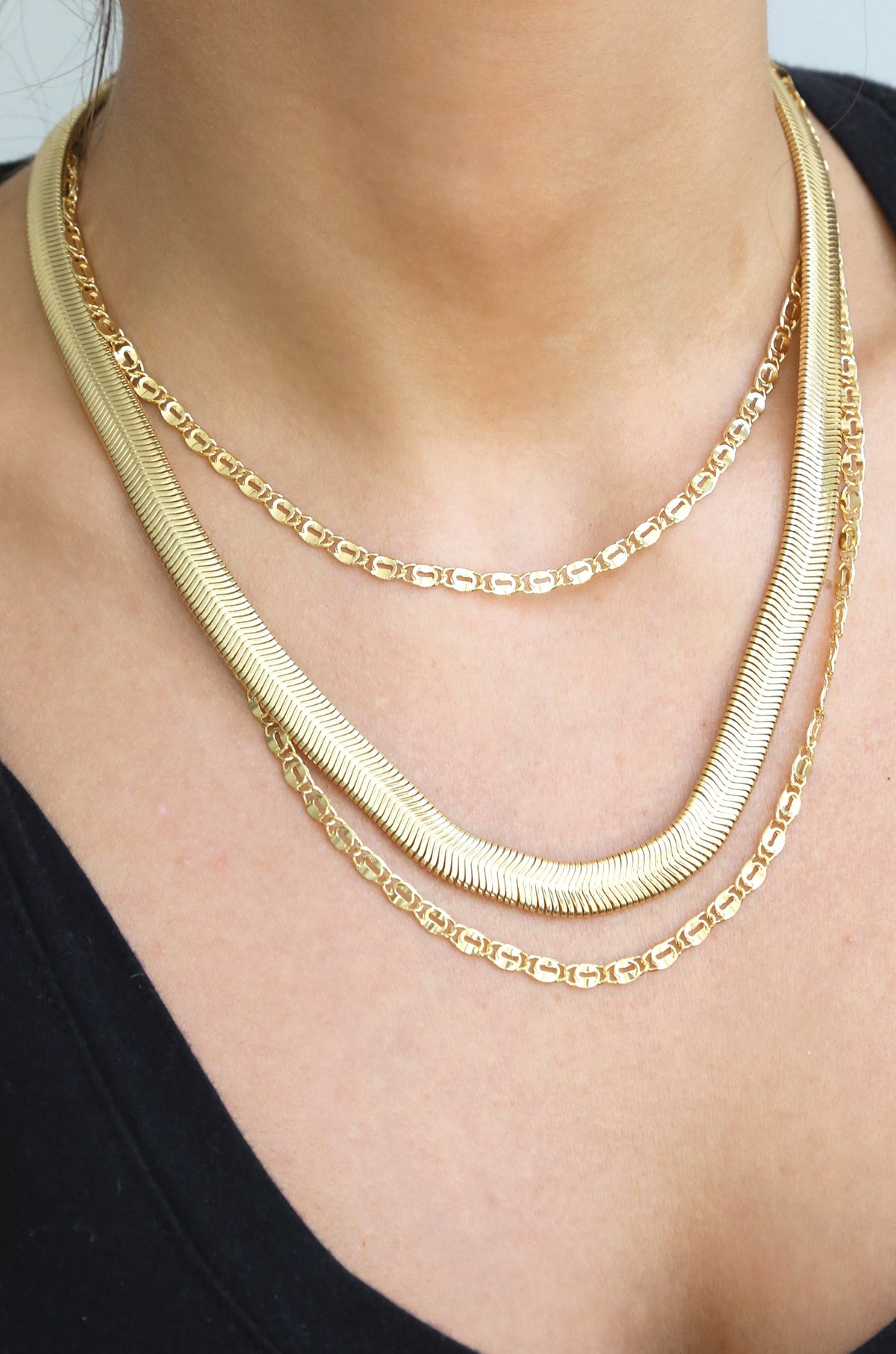 Supreme Mixed Chain Layered Necklace - 18k Gold Plated | Ettika