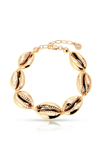 Seven Seas Shell Bracelet - Shell with 18k Gold Plating | Ettika