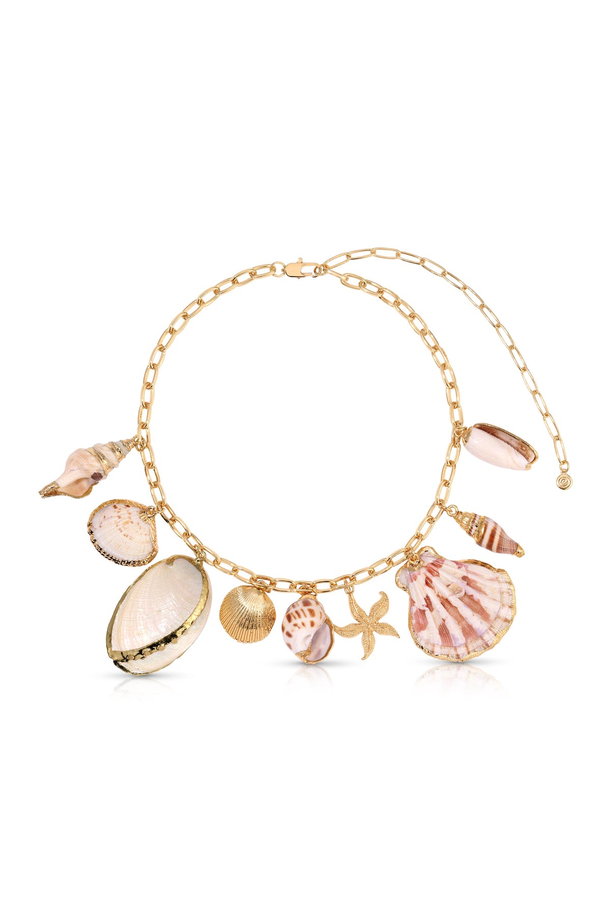 Private Island Assorted Shell Necklace - Shell with 18k Gold Plating | Ettika