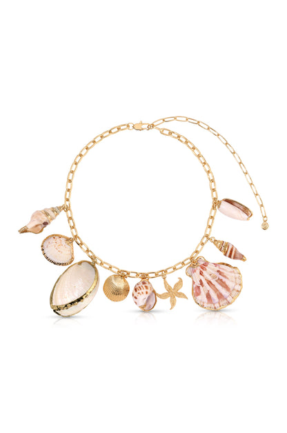 Private Island Assorted Shell Necklace - Shell with 18k Gold Plating | Ettika