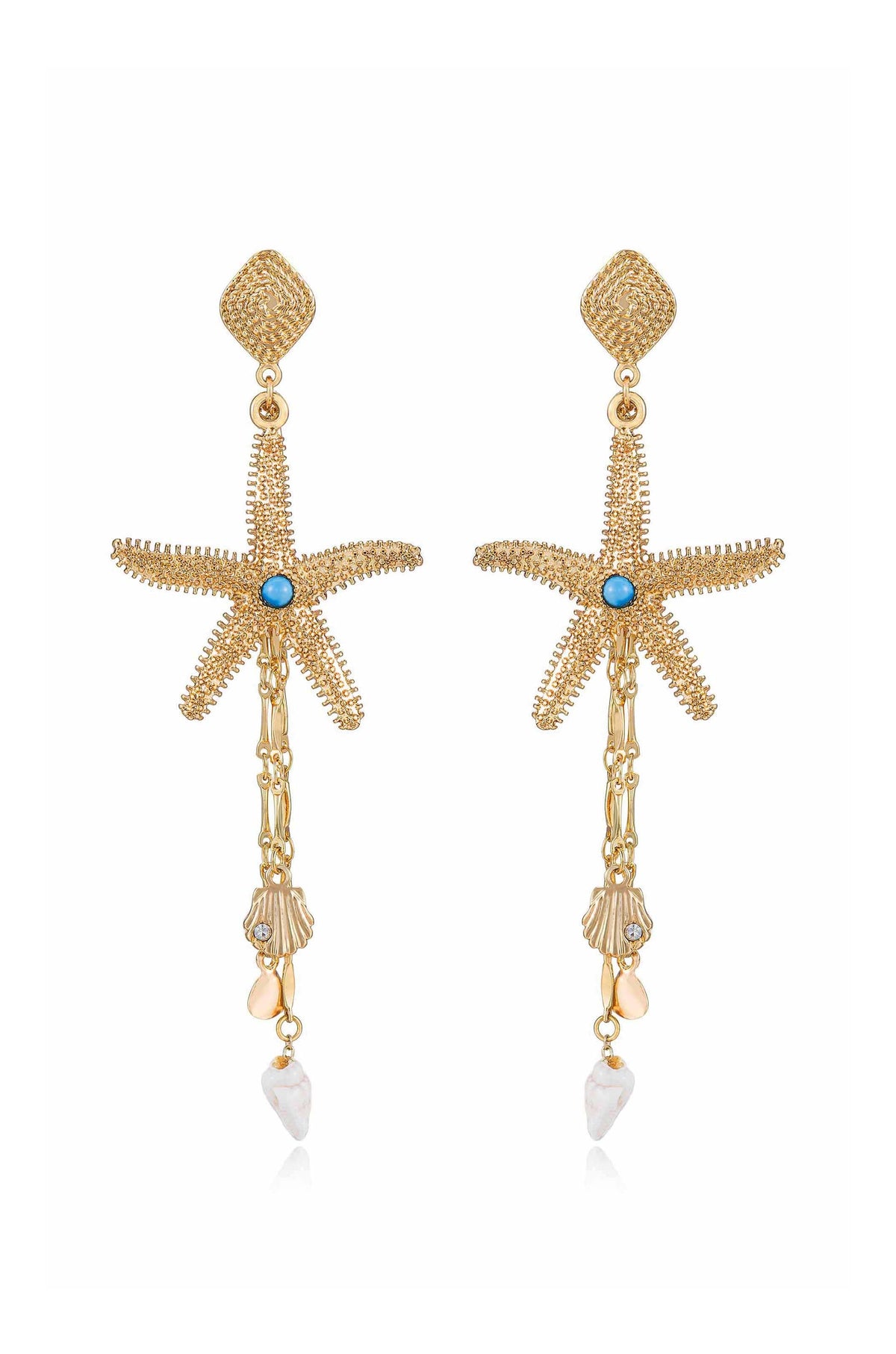 Starfish Seeker Drop Earrings - 18k Gold Plated | Ettika