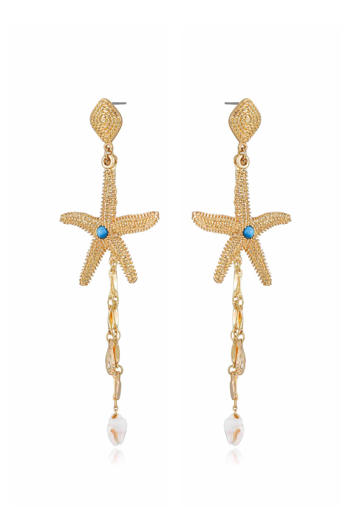 Starfish Seeker Drop Earrings - 18k Gold Plated | Ettika