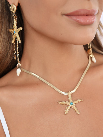 Starfish Seeker Drop Earrings - 18k Gold Plated | Ettika