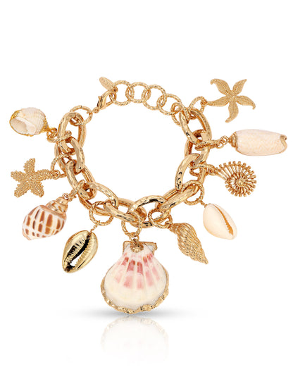 Mermaid Tears Bracelet - Shell with 18k Gold Plating | Ettika