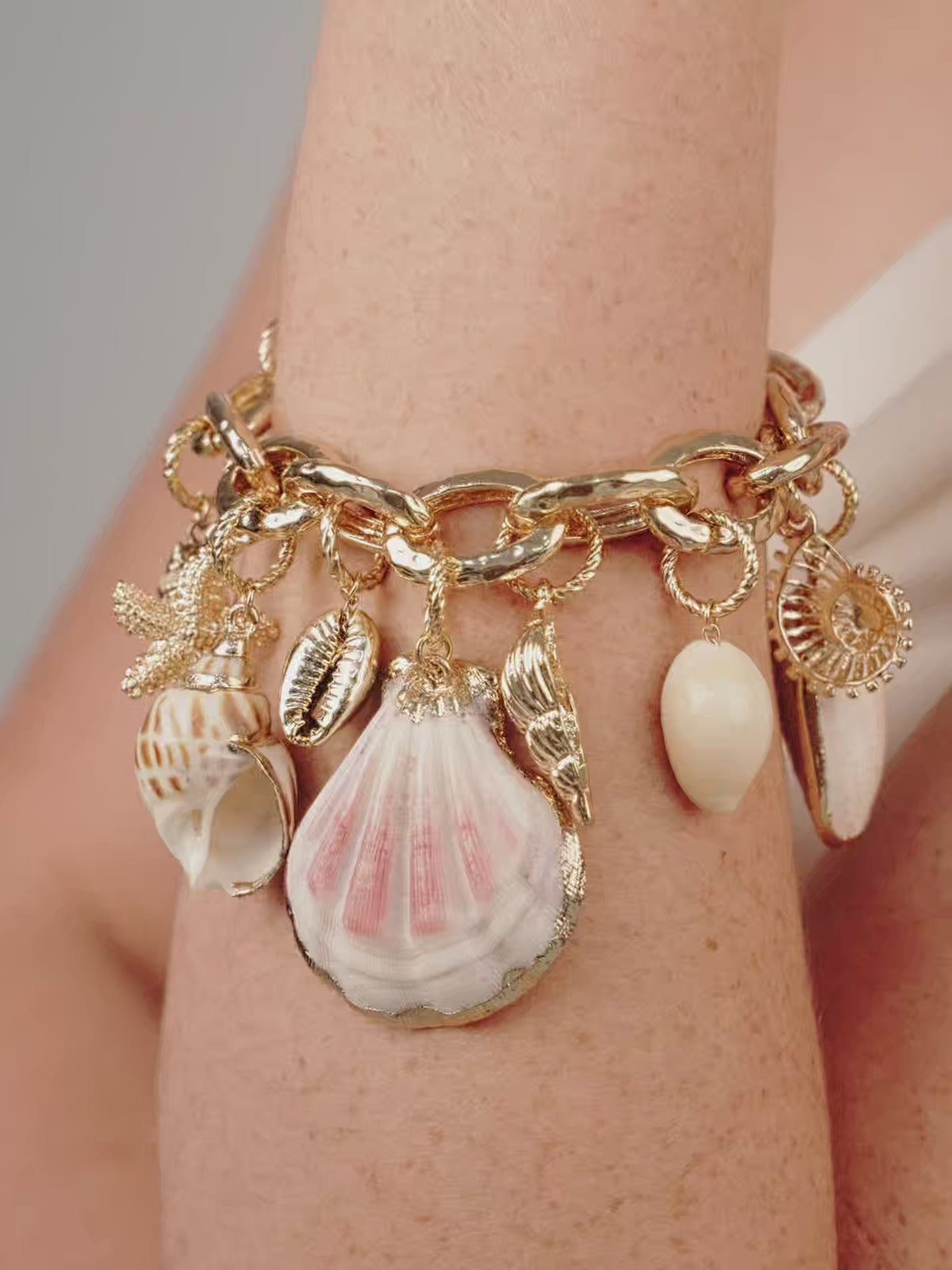 Mermaid Tears Bracelet - Shell with 18k Gold Plating | Ettika