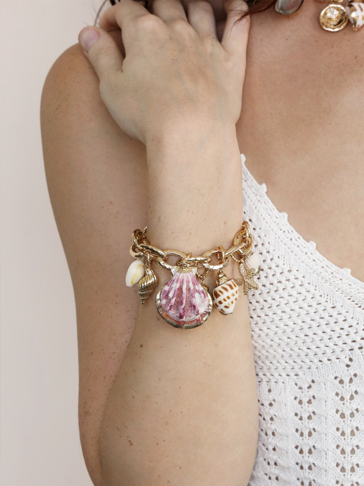 Mermaid Tears Bracelet - Shell with 18k Gold Plating | Ettika
