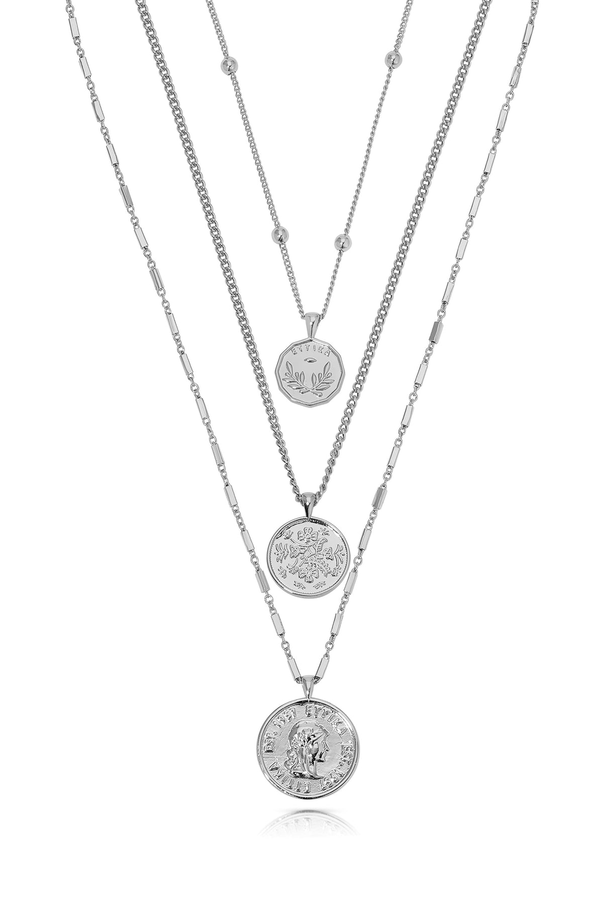 Three Coins Necklace Set - 18k Gold Plated | Ettika