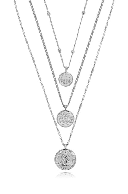 Three Coins Necklace Set - 18k Gold Plated | Ettika