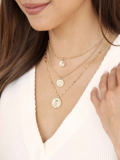 Three Coins Necklace Set - 18k Gold Plated | Ettika