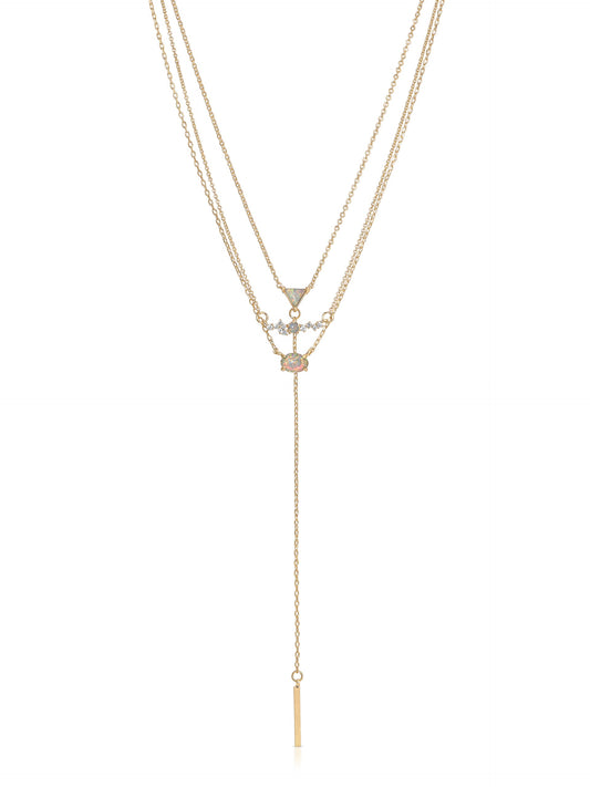 Layered Opal Lariat Necklace Set of 3 - Opal with 18k Gold Plating | Ettika