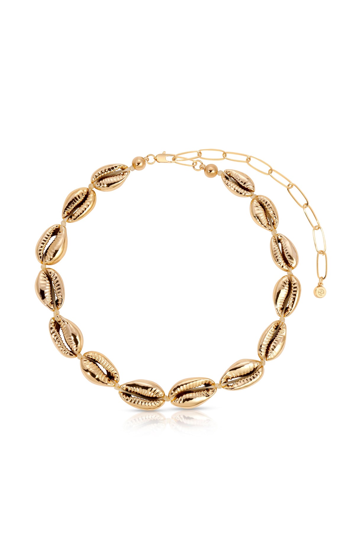 Ettika Jewelry | 18kt Gold Plated Cowrie Shell Necklace - Shell with 18k Gold Plating | Ettika