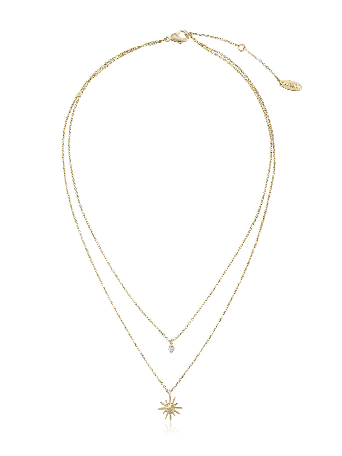 Layered Starburst Crystal Necklace - 18k Gold Plated | Ettika