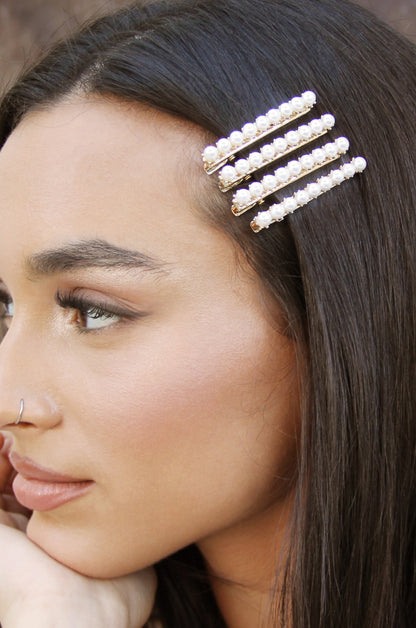 Diana Pearl Clip Set - Pearl | Ettika