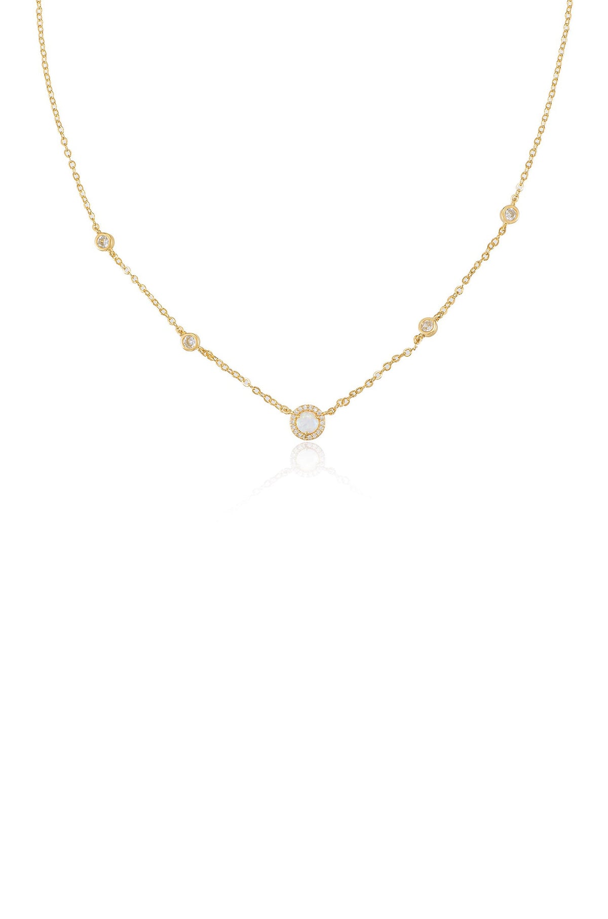 Olivia Opal and Crystal Necklace - 18k Gold Plated | Ettika