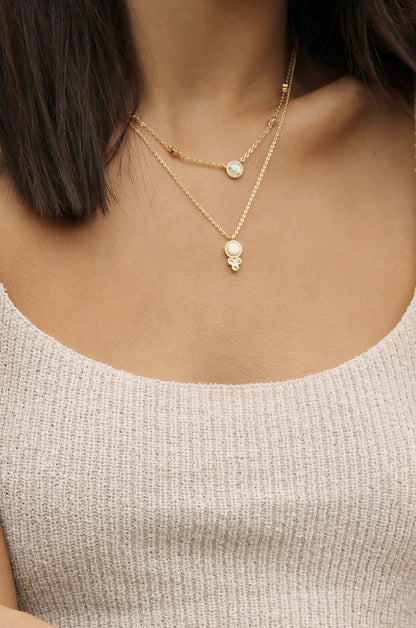 Olivia Opal and Crystal Necklace - 18k Gold Plated | Ettika