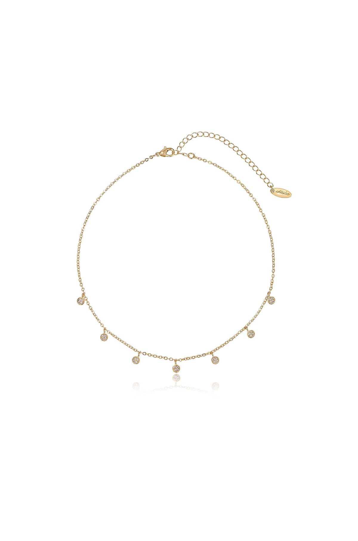 Simplistic Crystal Lariat Necklace Set - Clear Crystals | Ettika