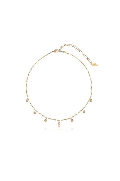 Simplistic Crystal Lariat Necklace Set - Clear Crystals | Ettika