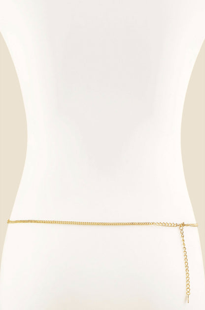 Iris Crystal and Gold Body Chain - Clear Crystals | Ettika