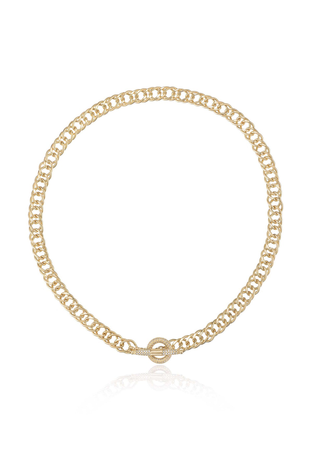 All About That Chain Crystal Necklace - 18k Gold Plated | Ettika