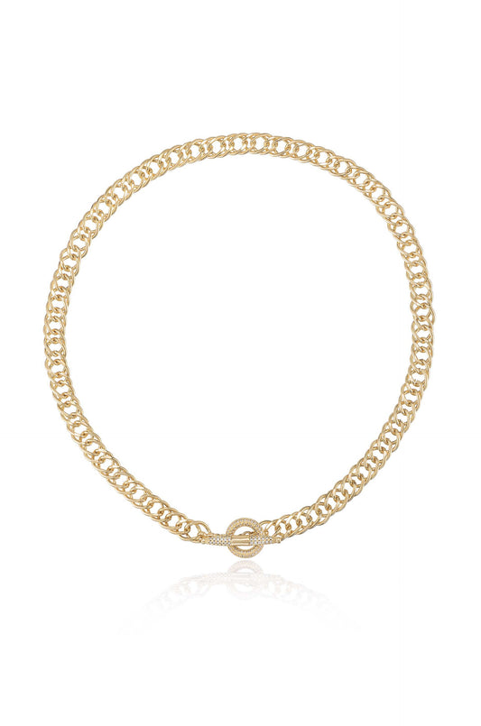 All About That Chain Crystal Necklace - 18k Gold Plated | Ettika