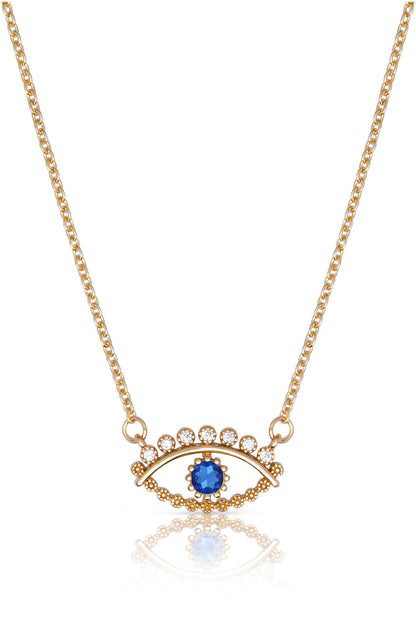 All Knowing Eye Crystal Necklace - Clear Crystal with 18k Gold Plating | Ettika