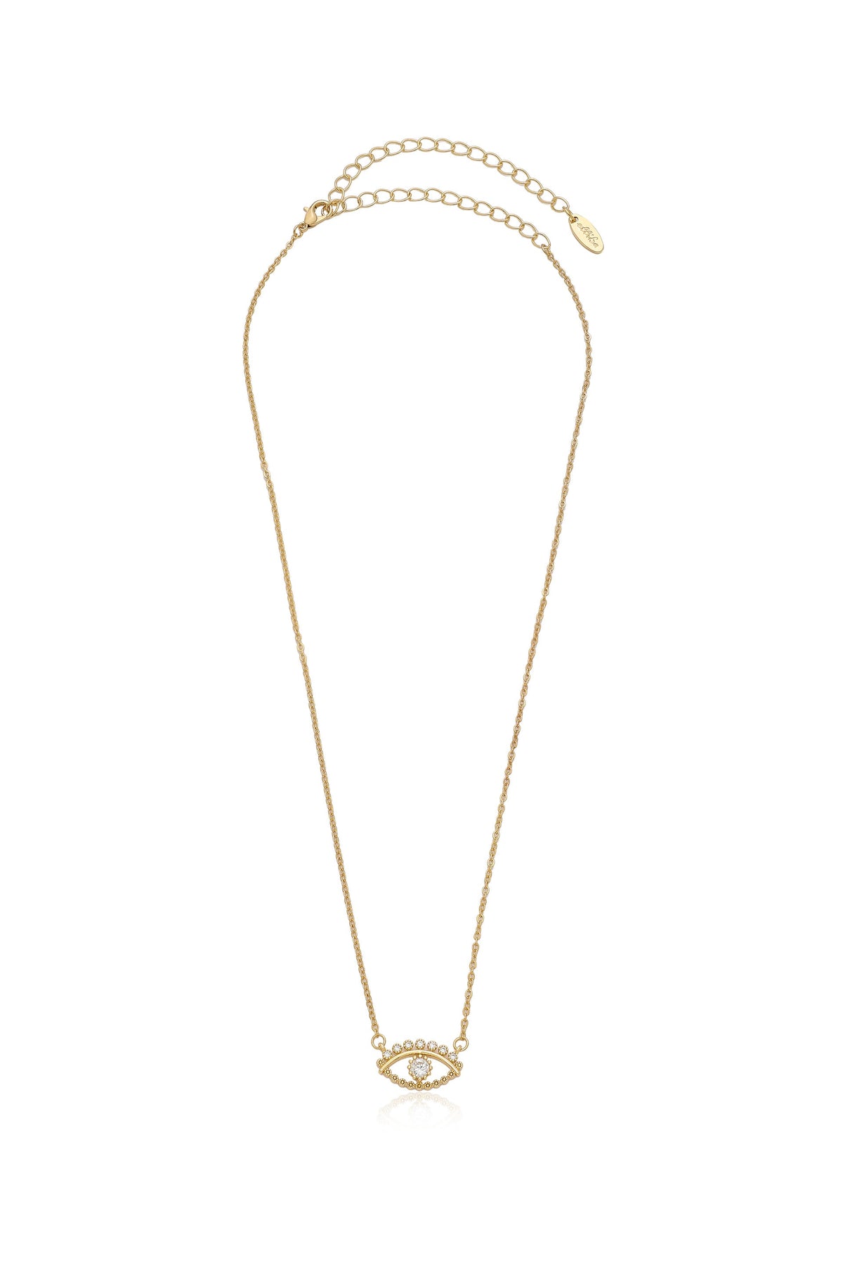 All Knowing Eye Crystal Necklace - Clear Crystal with 18k Gold Plating | Ettika