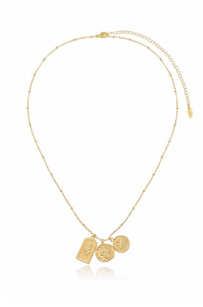 Coin Charms Talisman Necklace - 18k Gold Plated | Ettika