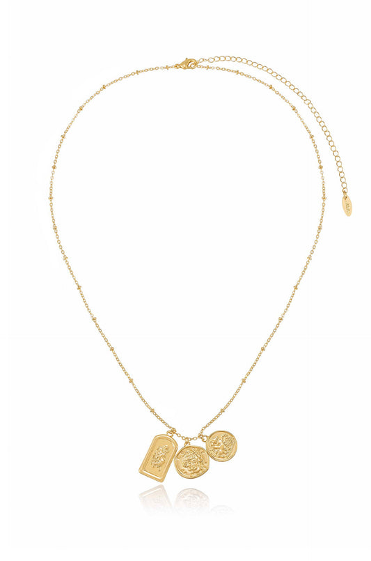 Coin Charms Talisman Necklace - 18k Gold Plated | Ettika