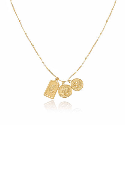 Coin Charms Talisman Necklace - 18k Gold Plated | Ettika