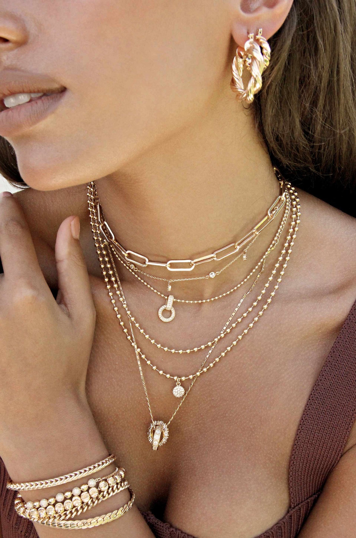 Dainty Crystal Trio Necklace Set - 18k Gold Plated | Ettika