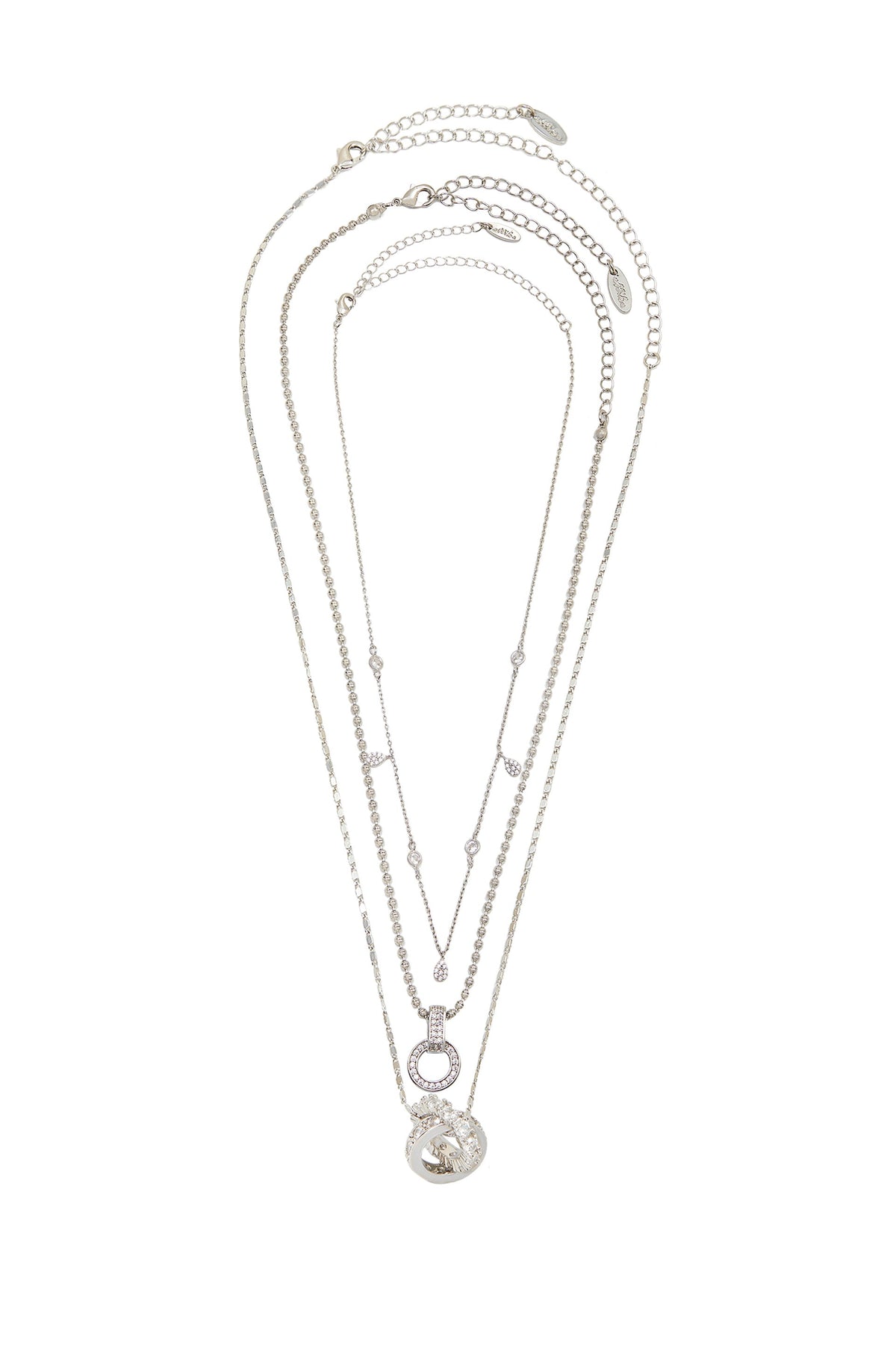 Dainty Crystal Trio Necklace Set - 18k Gold Plated | Ettika